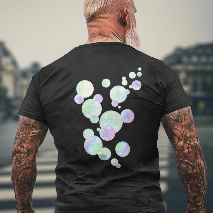 Soap Bubbles Colourful Pastel Colours T-Shirt mit Rückendruck Geschenke für alte Männer