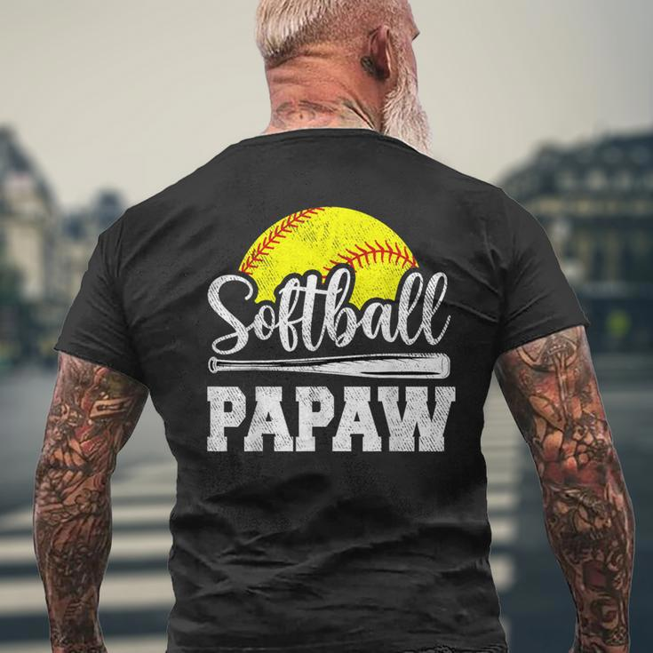 Softball Papaw Softball Player Game Day Father's Day Men's T-shirt Back Print Gifts for Old Men