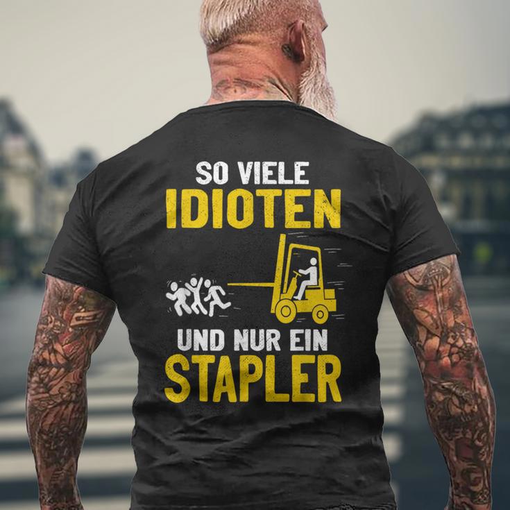 Soiele Idioten Und Nur Ein Forklift Driver Lagerist T-Shirt mit Rückendruck Geschenke für alte Männer