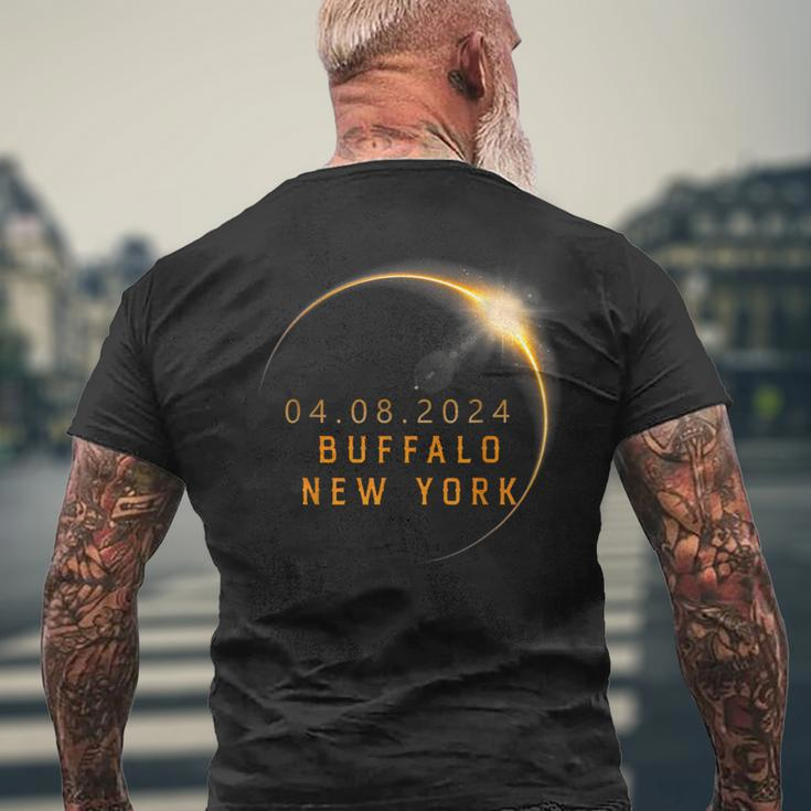 Solar Eclipse 2024 State New York Total Solar Eclipse Men's T-shirt Back Print Gifts for Old Men