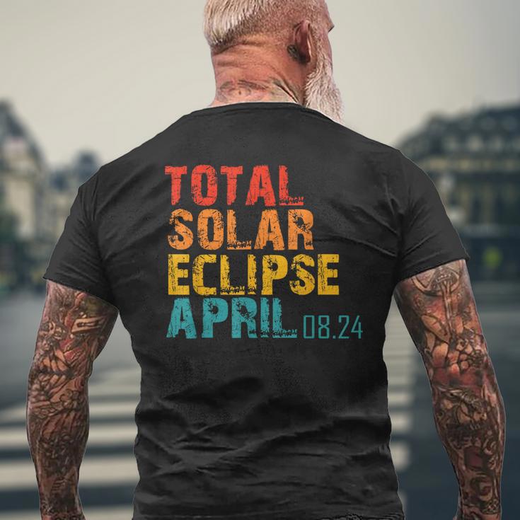 Solar Eclipse April 08 2024 Men's T-shirt Back Print Gifts for Old Men