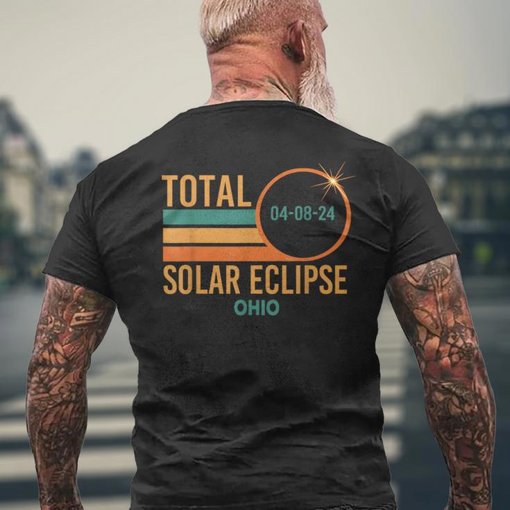 Solar Eclipse Ohio April 8 2024 Total Totality Men's T-shirt Back Print Gifts for Old Men