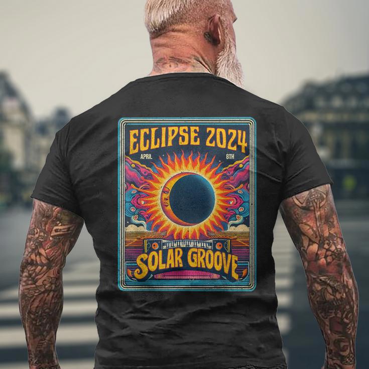 Solar Eclipse Retro Style Path Of Totality 2024 Vintage Men's T-shirt Back Print Gifts for Old Men