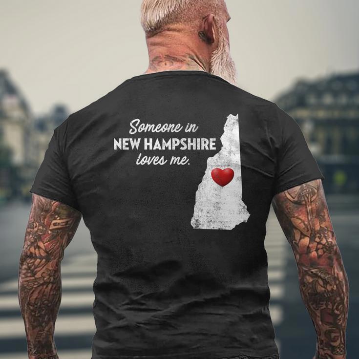 Someone In New Hampshire Loves Me New Hampshire Nh Men's T-shirt Back Print Gifts for Old Men