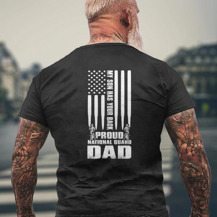 My Son Has Your Back Proud National Guard Dad Army Dad Mens Back Print T-shirt Gifts for Old Men