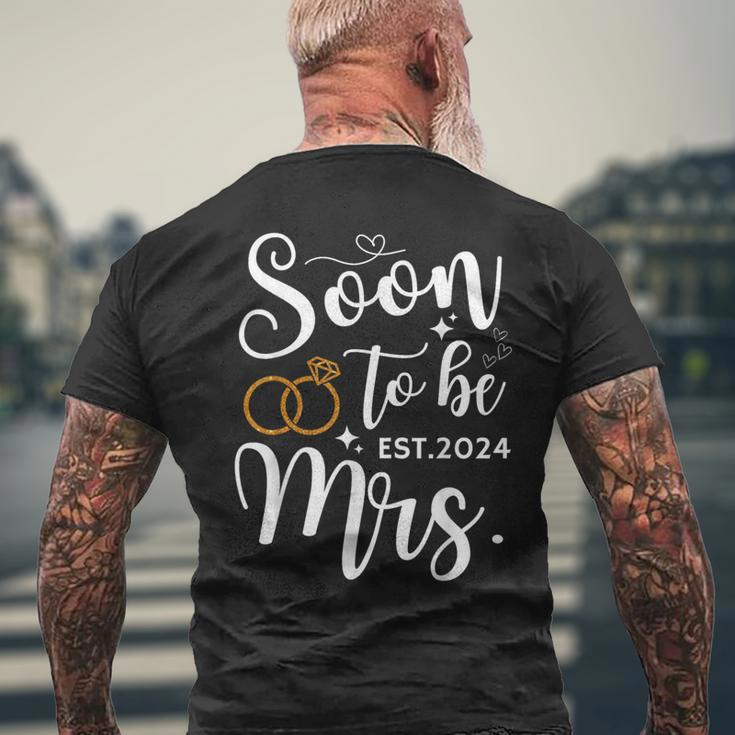 Soon To Be Mrs 2024 Bride Future Bachelorette Party Wedding Men's T-shirt Back Print Gifts for Old Men