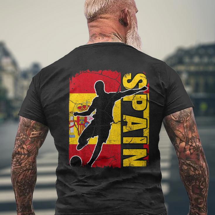 Spain Soccer Team Spanish Flag Jersey Football Fans Men's T-shirt Back Print Gifts for Old Men