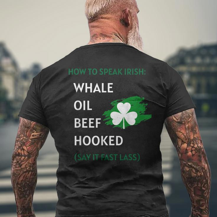 How To Speak Irish Shirt St Patricks Day Shirts Mens Back Print T-shirt Gifts for Old Men