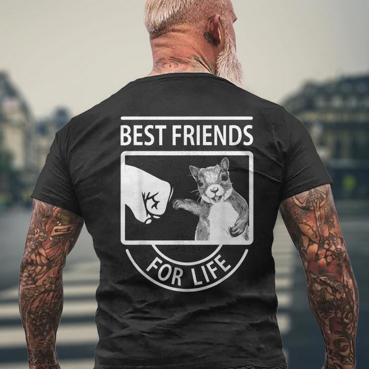 Squirrel Best Friend For Life Mens Back Print T-shirt Gifts for Old Men