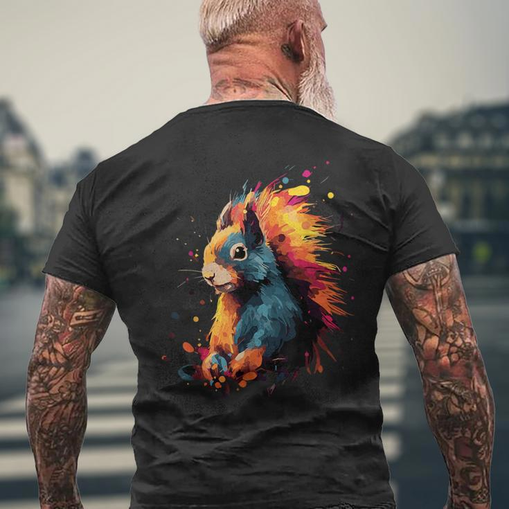 Squirrel Colourful T-Shirt mit Rückendruck Geschenke für alte Männer