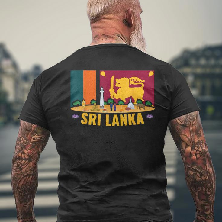 Sri Lanka Flag And Friendship T-Shirt mit Rückendruck Geschenke für alte Männer