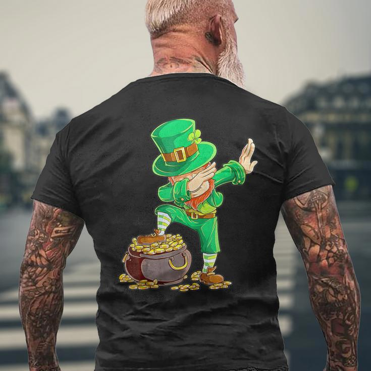 St Patrick's Day Dabbing Leprechaun Boys Dab Dance Men's T-shirt Back Print Gifts for Old Men
