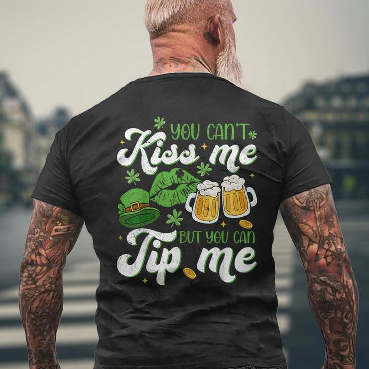 St Patrick's Day Waitress Bartender Waiter Tip Me Men's T-shirt Back Print Gifts for Old Men