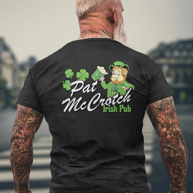 St Patty's Day Pat Mccrotch Irish Pub Lucky Clover Men's T-shirt Back Print Gifts for Old Men