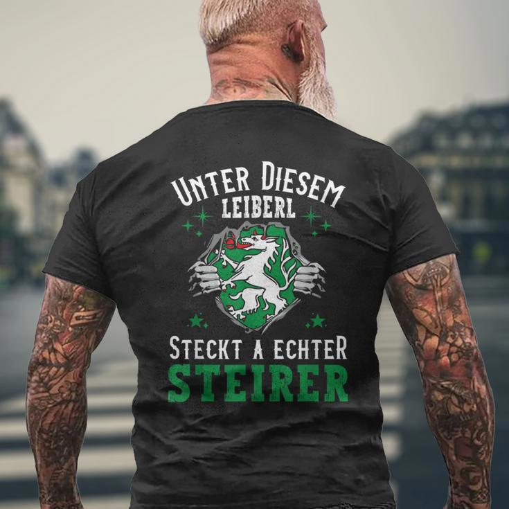Steiermark Steirisch Crest Leiberl For Real Steirer T-Shirt mit Rückendruck Geschenke für alte Männer