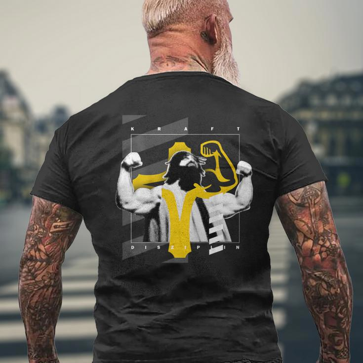 Stemmrobe Kraft & Disciplin T-Shirt mit Rückendruck Geschenke für alte Männer