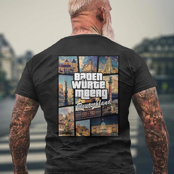 Stolz Auf Baden-Württemberg Stolz Auf Deutschland T-Shirt mit Rückendruck Geschenke für alte Männer