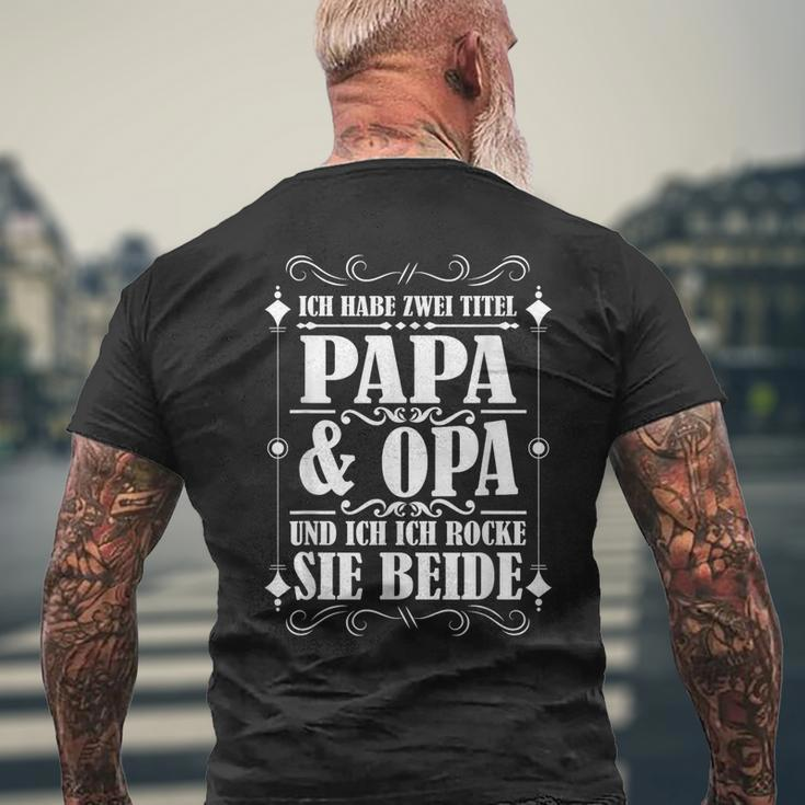 Stolzer Papa und Opa Kurzärmliges Herren-T-Kurzärmliges Herren-T-Shirt, Ich Rocke Beide Titel Tee Geschenke für alte Männer