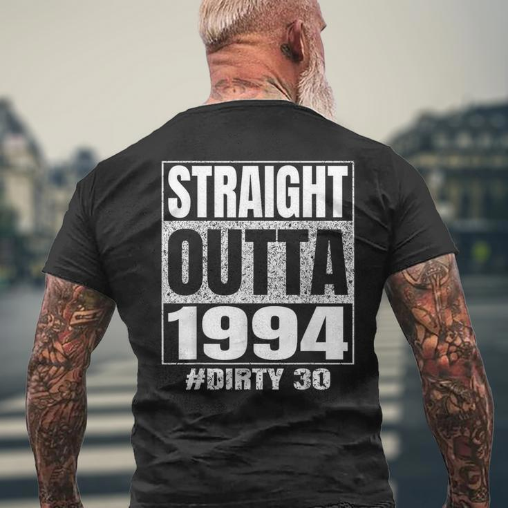 Straight Outta 1994 30Th Bday Dirty Thirty Vintage Men's T-shirt Back Print Gifts for Old Men
