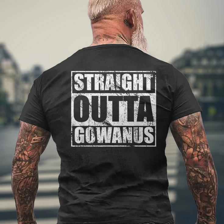 Straight Outta Gowanus Brooklyn Nyc New Yorker Men's T-shirt Back Print Gifts for Old Men