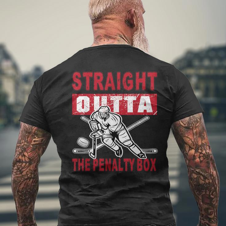 Straight Outta The Penalty Box Hockey For Men Men's T-shirt Back Print Gifts for Old Men