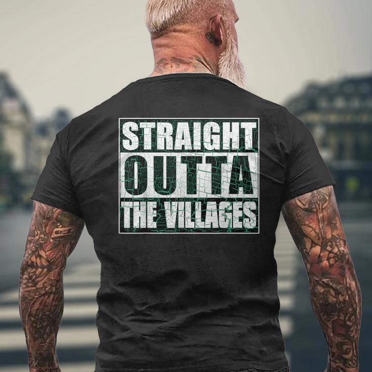 Straight Outta Villages Florida Holiday Hometown Pride Men's T-shirt Back Print Gifts for Old Men
