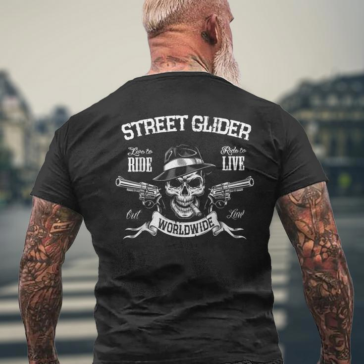 Street Glide Worldwide Motorcycle Biker Street Glider Motiv Men's T-shirt Back Print Gifts for Old Men