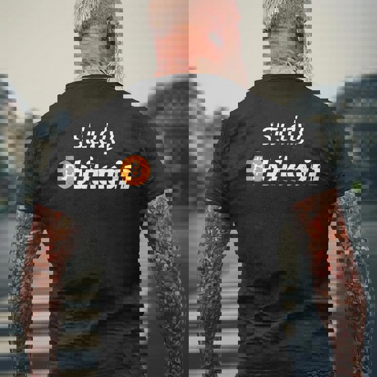 Study Bitcoin Cotización Famosa De Bitcoin Camiseta Hombre Estampado Espalda Regalos para ancianos