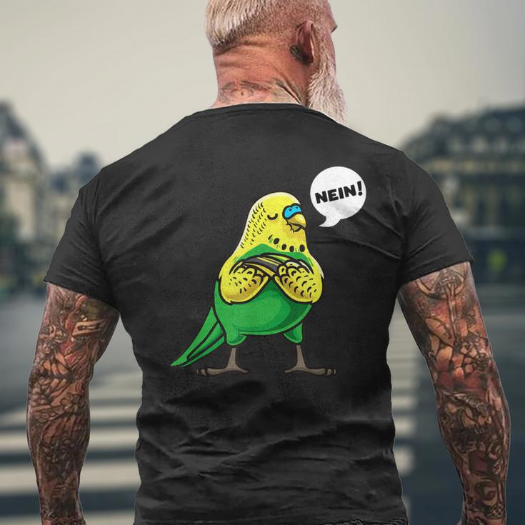 Sturer Budgie Parrot T-Shirt mit Rückendruck Geschenke für alte Männer
