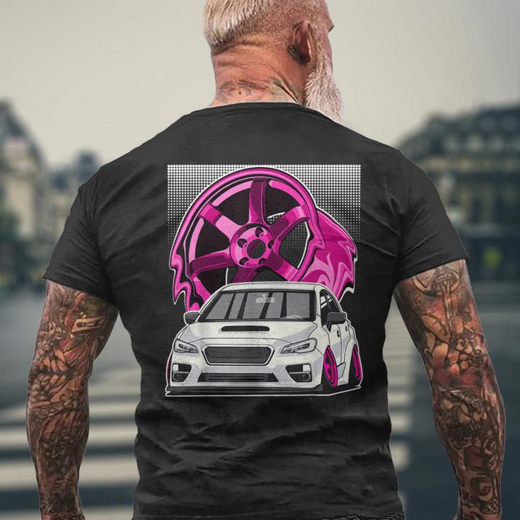 Subie Va Jdm Stance Car Wheel Boxer Motor Racing Graphic Men's T-shirt Back Print Gifts for Old Men