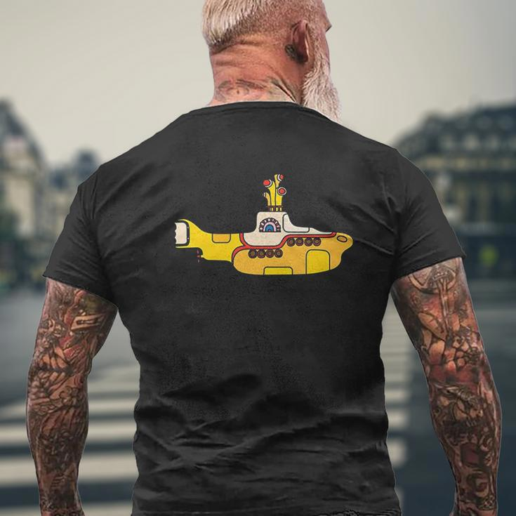 Submarine Art Mens Back Print T-shirt Gifts for Old Men
