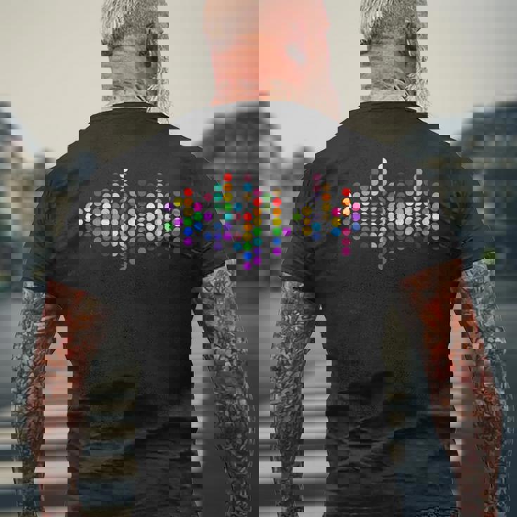 Subtle Dots 20 Pride Flags Stripe Proud Ally Lgbt Pride Men's T-shirt Back Print Gifts for Old Men