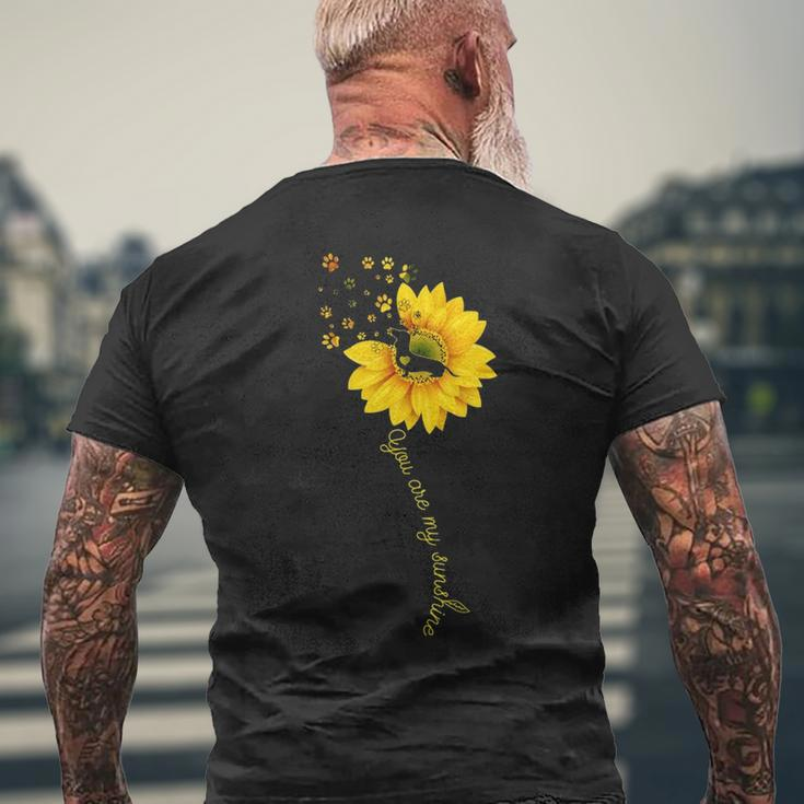 You Are My Sunshine Half Sunflower Dachshund Dog Men's T-shirt Back Print Gifts for Old Men