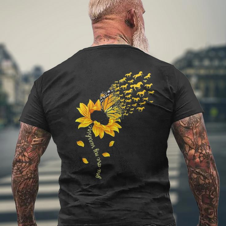You Are My Sunshine Horse Sunflower Horses Lover Men's T-shirt Back Print Gifts for Old Men