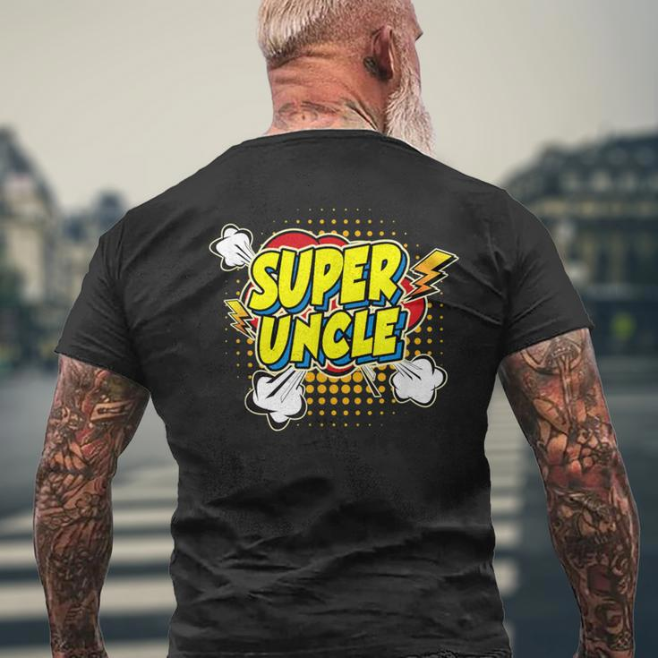 Super Awesome Matching Superhero Uncle Men's T-shirt Back Print Gifts for Old Men