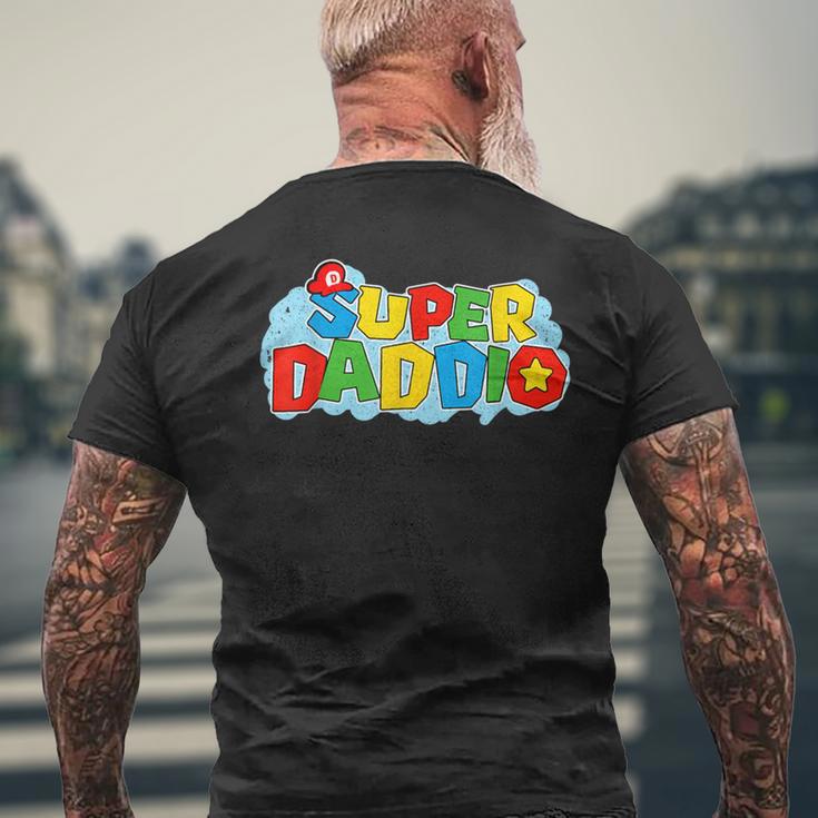 Super Daddio Dad Video Game Father's Day Idea Men's T-shirt Back Print Gifts for Old Men