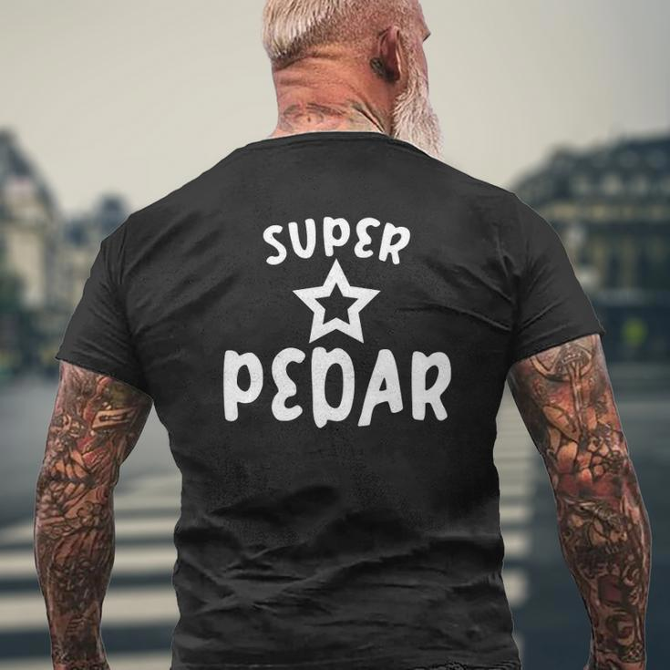 Super Pedar Persian Farsi Dad For Men Mens Back Print T-shirt Gifts for Old Men