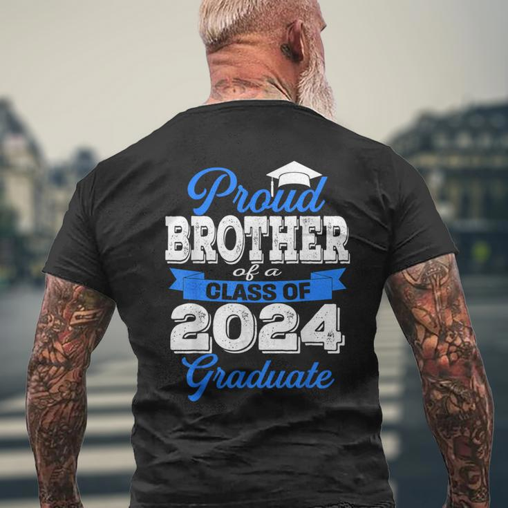 Super Proud Brother Of 2024 Graduate Awesome Family College Men's T-shirt Back Print Gifts for Old Men