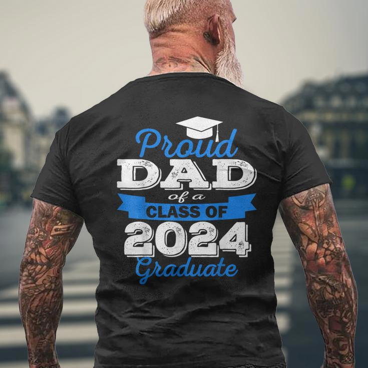 Super Proud Dad Of 2024 Graduate Awesome Family College Men's T-shirt Back Print Gifts for Old Men