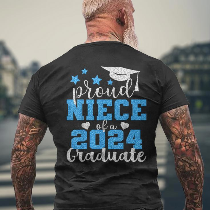 Super Proud Niece Of 2024 Graduate Awesome Family College Men's T-shirt Back Print Gifts for Old Men