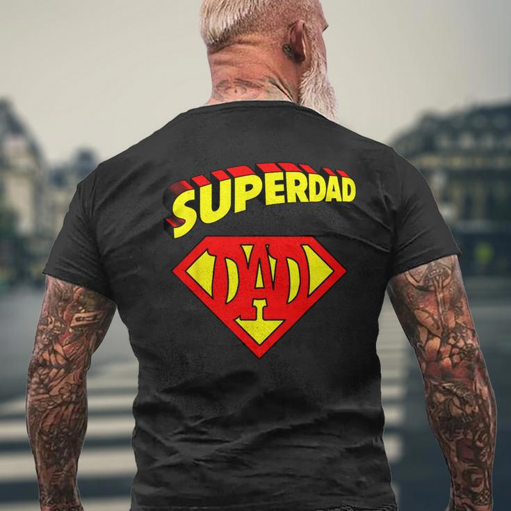 Superdad Super Dad Super Hero Superhero Father's Day Vintage Men's T-shirt Back Print Gifts for Old Men