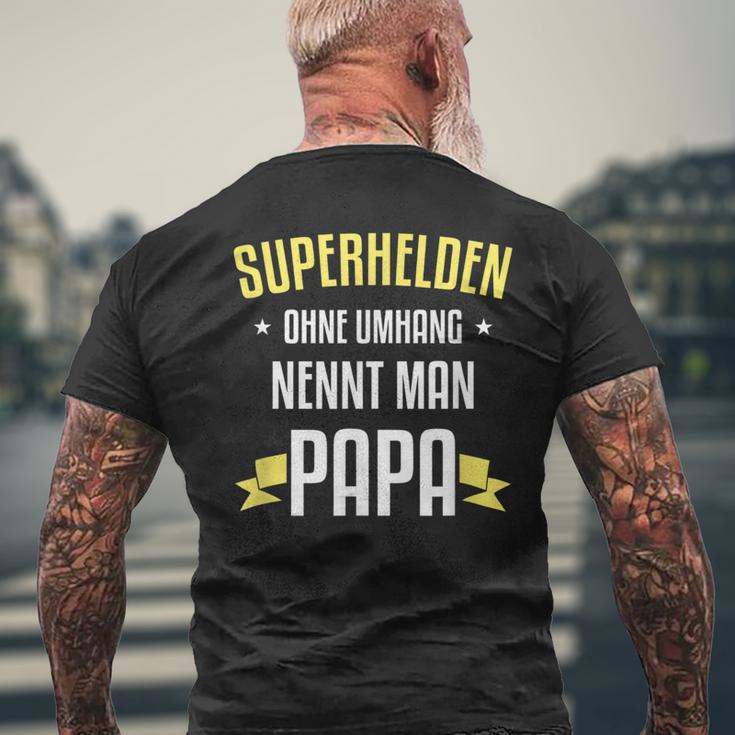 Superhelden Ohne Umhang Nennt Man Papa T-Shirt mit Rückendruck Geschenke für alte Männer