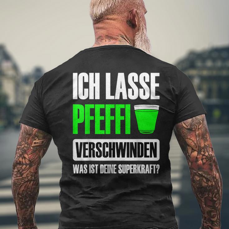 Superkraft Peppermint Liqueur S T-Shirt mit Rückendruck Geschenke für alte Männer