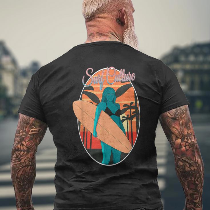 Surf Culture Summer Apparel Men's T-shirt Back Print Gifts for Old Men