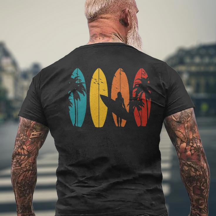 Surfer Vintage Surfing Surf Board Beach Men's T-shirt Back Print Gifts for Old Men