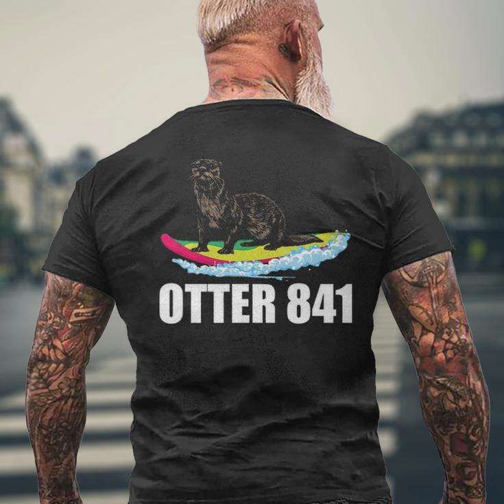Surfing Otter 841 California Sea Otter 841 Surfer Men's T-shirt Back Print Gifts for Old Men