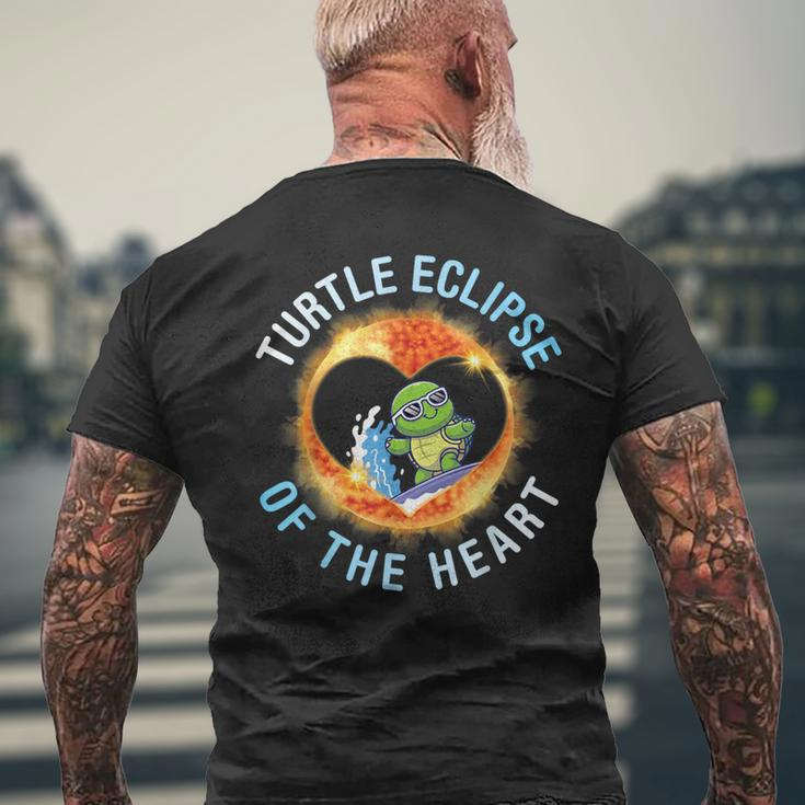 Surfing Total Eclipse Turtle Eclipse Of The Heart 04 08 2024 Men's T-shirt Back Print Gifts for Old Men