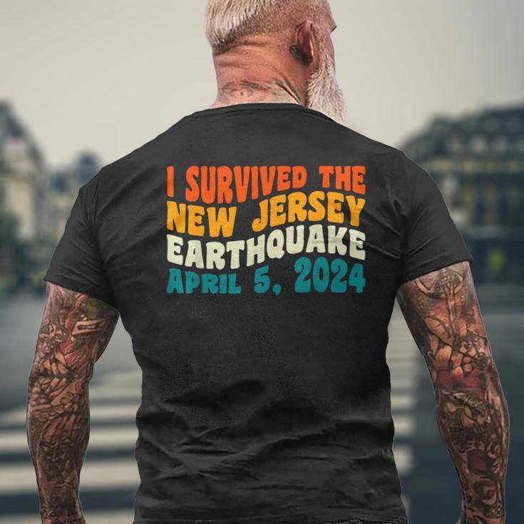 I Survived The New Jersey 48 Magnitude Earthquake Men's T-shirt Back Print Gifts for Old Men