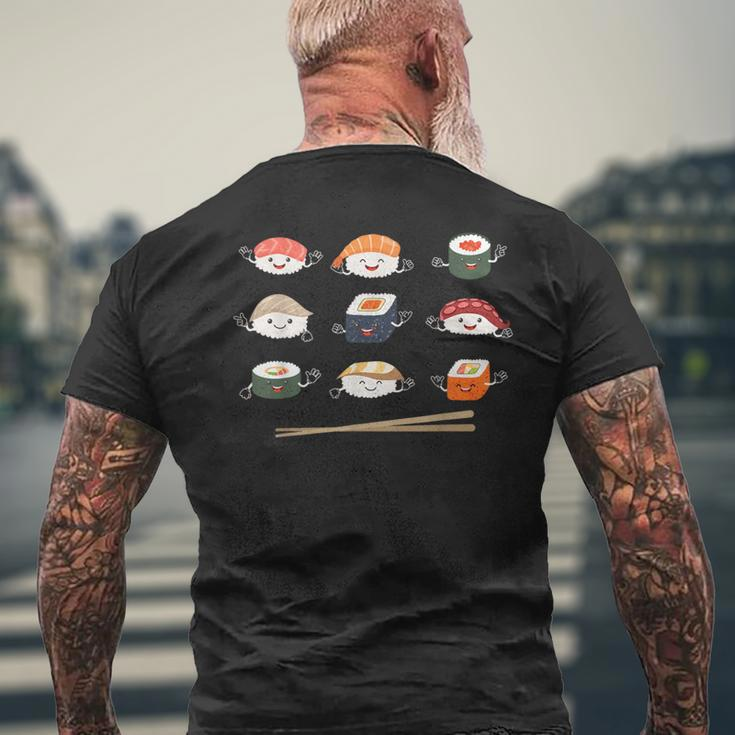 Sushi Liebhaber Geschenk Sushi Lustige Sushi Roll Kawaii Japanisch T-Shirt mit Rückendruck Geschenke für alte Männer