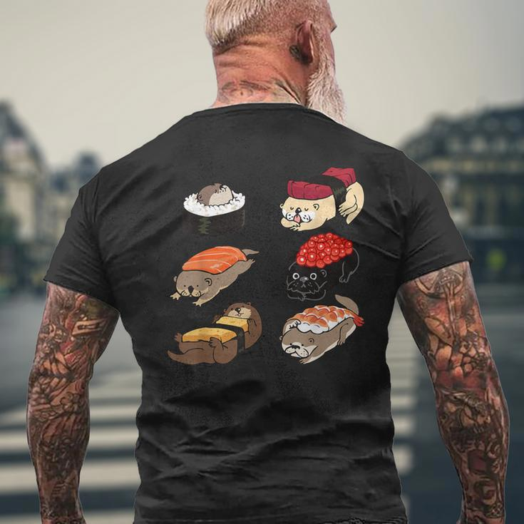 Sushi Otter T-Shirt mit Rückendruck Geschenke für alte Männer